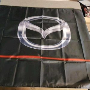 Mazda SCHWARZ Wandfahne 150cmx90cm für Garage RX7 MX5 Miata MPS RX8