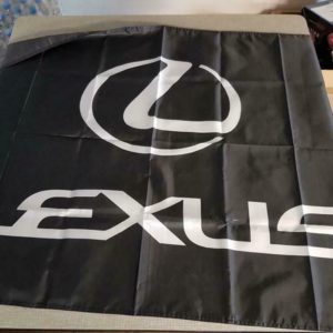Wandfahne 150cmx90cm Lexus Schwarz