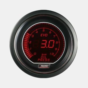 Prosport Öldruckanzeige elektrisch Rot/Blau EVO Serie 52mm,10bar