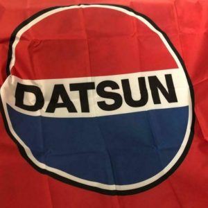 Wandfahne 150cmx90cm Datsun Rot