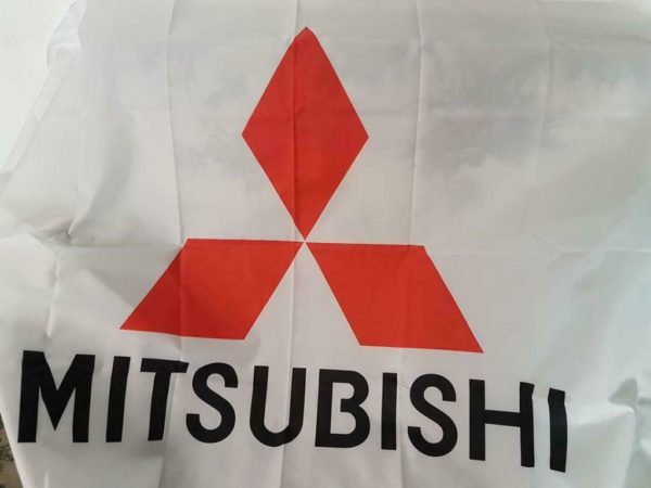 Wandfahne 150cmx90cm Mitsubishi
