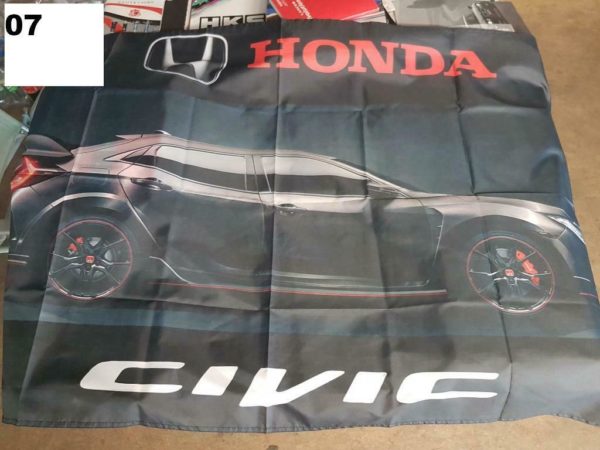 Wandfahne 150cmx90cm Honda Civic Type R FK8