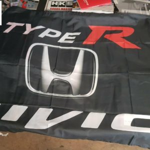 Honda Civic Type R Wandfahne 150cmx90cm für Garage FK2 FK8 FN2 EK