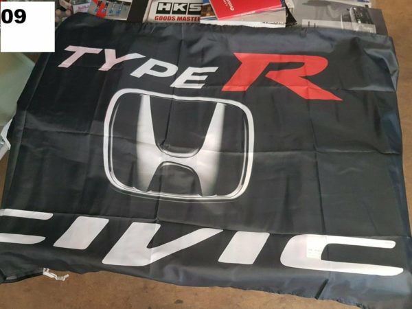 Honda Civic Type R Wandfahne 150cmx90cm für Garage FK2 FK8 FN2 EK