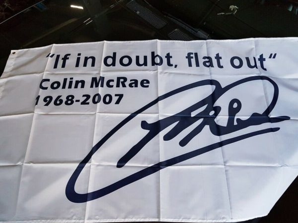 Colin McRae Wandfahne 150cmx90cm für Garage Impreza WRC
