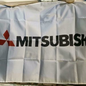 Mitsubishi Wandfahne 150cmx90cm für Garage 3000GT Evo Pajero Lancer