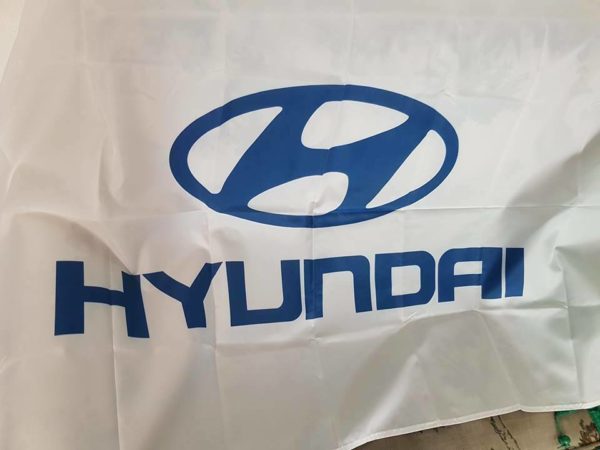 Hyundai Wandfahne 150cmx90cm für Garage I20N I30N Ioniqu Kona