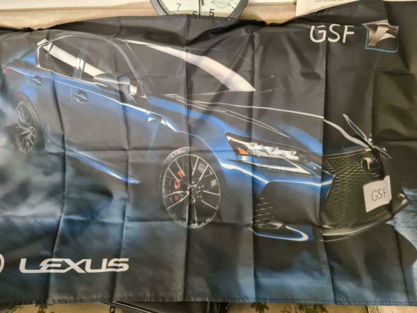 Lexus GSF Wandfahne 150cmx90cm für Garage Fuji ISF LFA