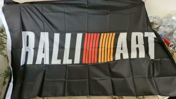 Ralliart Wandfahne 150cm x 90cm Mitsubishi Evo 3000GT FTO Pajero