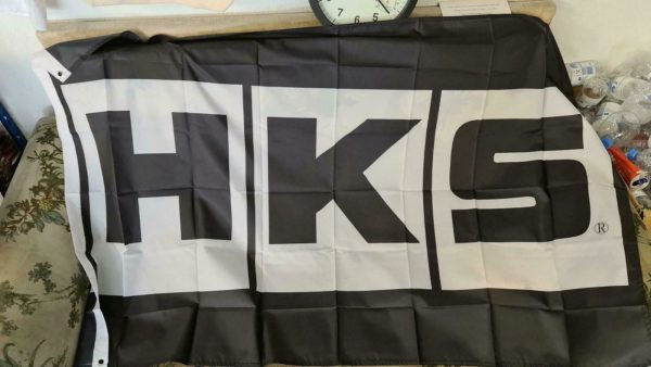 HKS Wandfahne 150cm x90cm; GTR Evo Supra NSX S2000 Type R Yaris