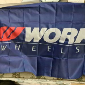 Work wheels Wandfahne 150cmx90cm Evo STI 350Z 370Z RS4 GTR