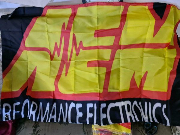 AEM Electro Wandfahne 150cmx90cm Evo STI 350Z 370Z RS4 GTR