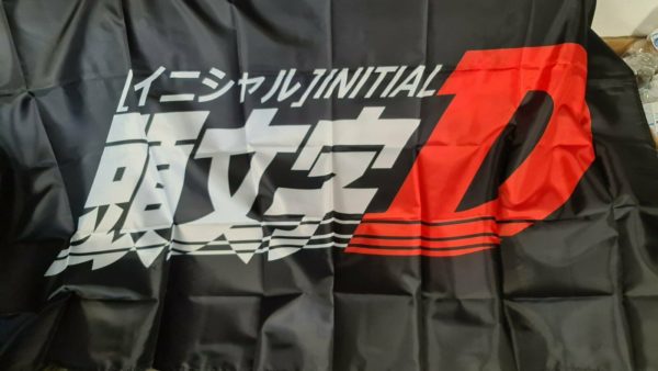 Initial D JDM Wandfahne 150x90cm für Garage Werkstatt GTR NSX