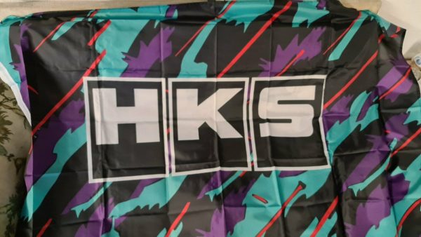 HKS Wandfahne 150cm x90cm; GTR Evo Supra NSX S2000 Type R Yaris