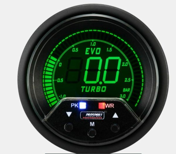 Prosport Ladedruckanzeige EVO Premium Serie 52mm, Peek+Alarm,3Bar – Bild 3