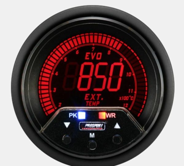 Prosport Abgastemperatur Anzeige EVO Premium Serie 52mm PEAK+Alarm