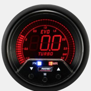 Prosport Ladedruckanzeige EVO Premium Serie 52mm, Peek+Alarm,3Bar