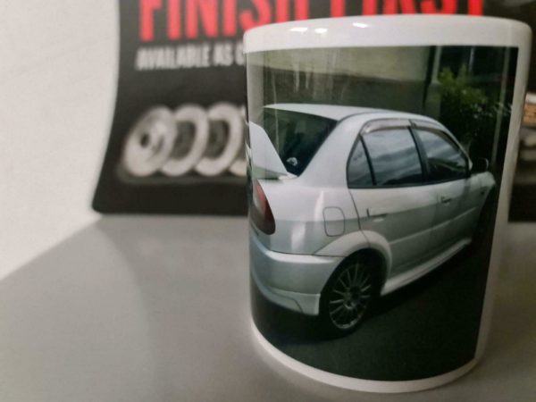 Tasse Kaffetasse Kollektion 2022 Mitsubishi Evo 6 weiß JDM – Bild 2