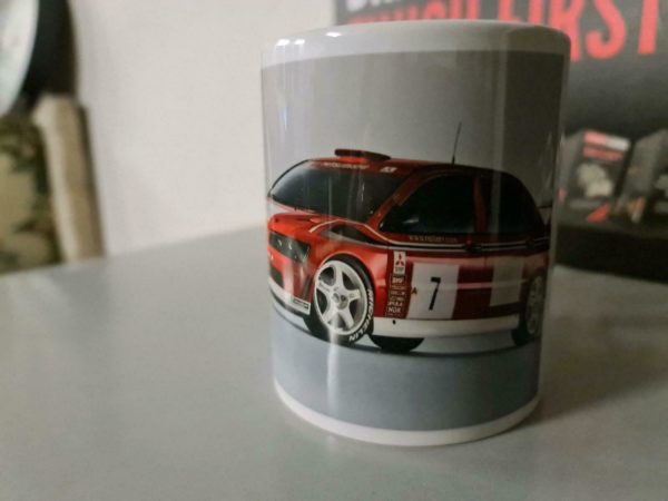 Tasse Kaffetasse Kollektion 2022 Mitsubishi Evo 7 WRC Rallye – Bild 2