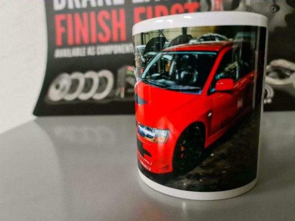 Tasse Kaffetasse Kollektion 2022 Mitsubishi Evo 9 MR rot JDM – Bild 2