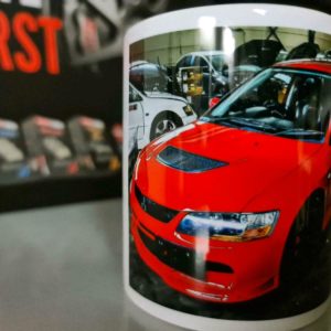 Tasse Kaffetasse Kollektion 2022 Mitsubishi Evo 9 MR rot JDM