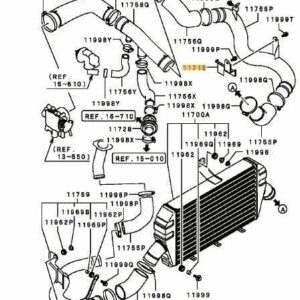 MR224870 Halter Ladeluftrohr Mitsubishi Evo 4 5 6 CP9A