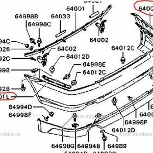 Beide seitlichen Träger Stoßstange hinten Mitsubishi Evo 5 6 CP9A