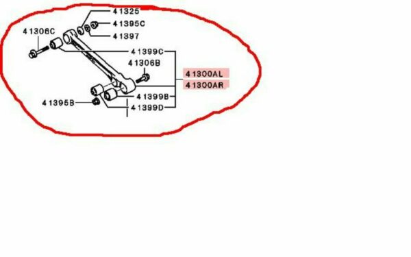 Querlenker NEU hinten für Mitsubishi Evo 7 8 9 CT9A CT9W