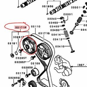 1147A003 Neues MIVEC Nockenwellenrad Mitsubishi Evo 9
