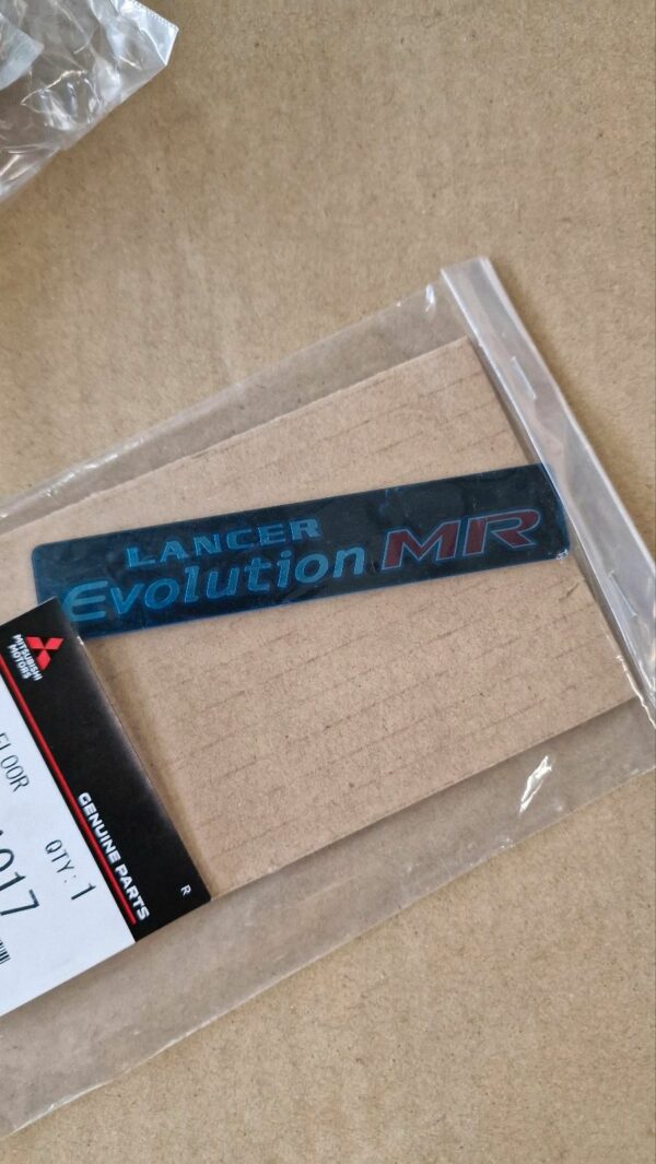 "Evolution MR" Plakette Mittelkonsole Mitsubishi Evo 8 9 CT9A CT9