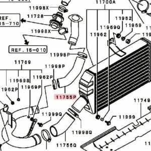 MR571600 - Ladeluftschlauch Auslass Mitsubishi Evo 7 8 9 CT9