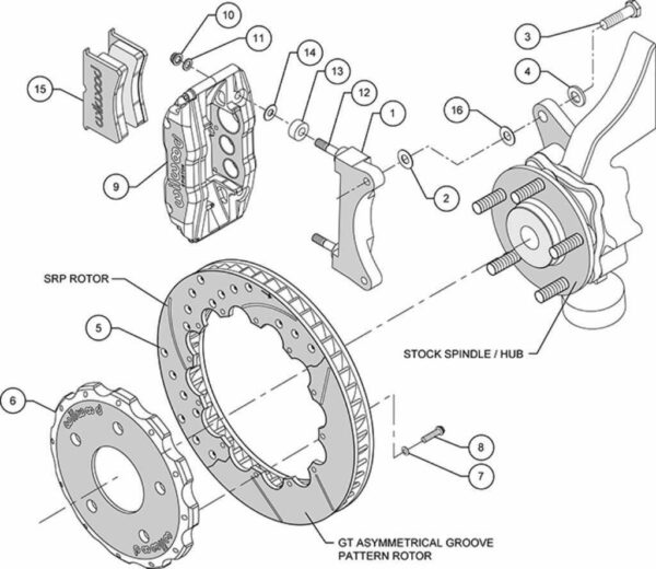 Wilwood big brake Kit für Mitsubishi Evo 5-9 Cp9A CT9A CT9W – Bild 3