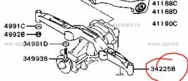 Neuer Alu Träger RS Differential Mitsubishi Evo 5-9 CT9 CP9A – Bild 2