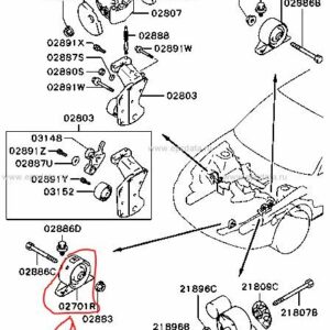 Neues Motorlager unten für Mitsubishi Evo 5 6 CP9A LHD