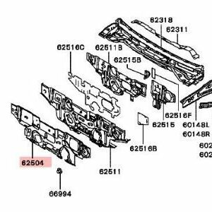 Neue Dämmmatte Stirnwand für Mitsubishi Evo 7 LHD