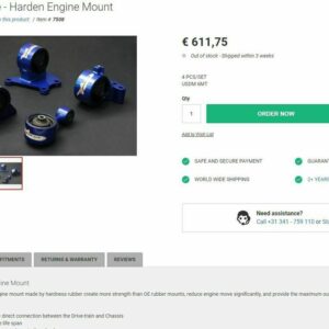 Lagerräumung: Hardrace HR-7508 Lagerkit 6-Gang LHD Mitsubishi Evo 8-9