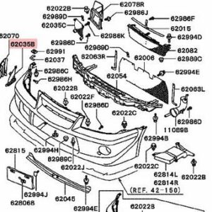 MR533175 Neues Gitter Netz Front Mitsubishi Evo 6 TME seitlich
