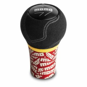 Neuer Momo Schaltknauf Ultra Shift Stoff schwarz / Momo rot