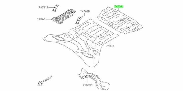 Original Nissan R35 GTR Bodenblech Heckpartie G4514JF0MA – Bild 4