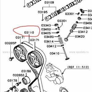 Zahnriemen groß OEM Mitsubishi Evo 9 CT9A CT9W für Mivec