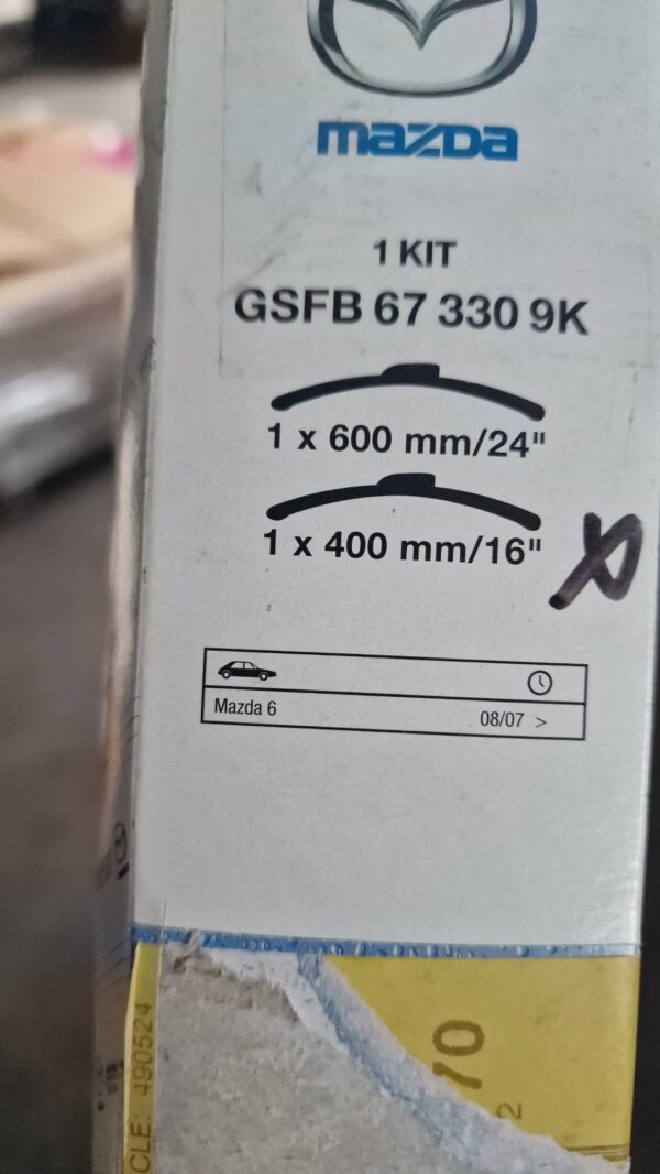 GSFB673309K Neue Wischerblätter vorne für Mazda 6 GH Scheibenwischer – Bild 3
