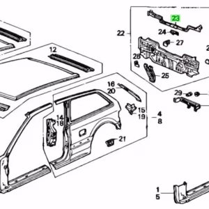 66113-SH3-300ZZ Neuer Träger Heck Honda Civic EF