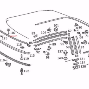 A1297701998 Neue Gummilippe Verdeck vorne Mercedes R129 SL