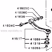 MR954332 Querlenker hinten Mitsubishi Evo 7 8 9 CT9A CT9W