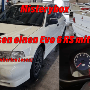 Misterybox mit Chance auf eine Mitsubishi Evo 6 RS im Wert von 65.000€