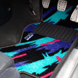 53001-AM001 - Limitierte Fußmatten HKS 50 Jahre für Mitsubishi Evo 7 8 9 CT9 - RHD vorne